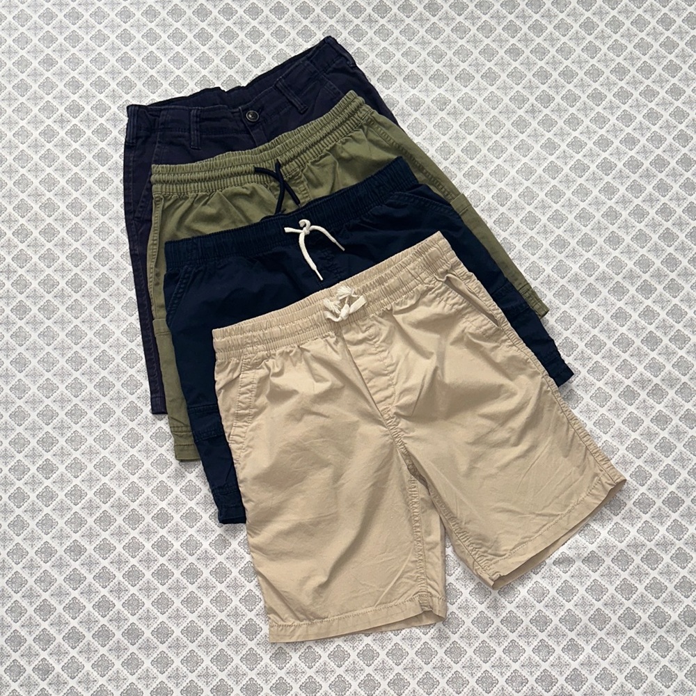 Set of Four Casual Boy Shorts in Neutral Tones